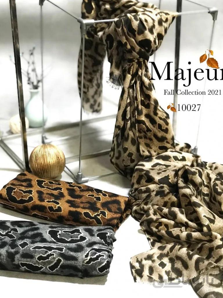 شال پاییزه کشمیر وول پلنگی لمه شاین کد 3918038