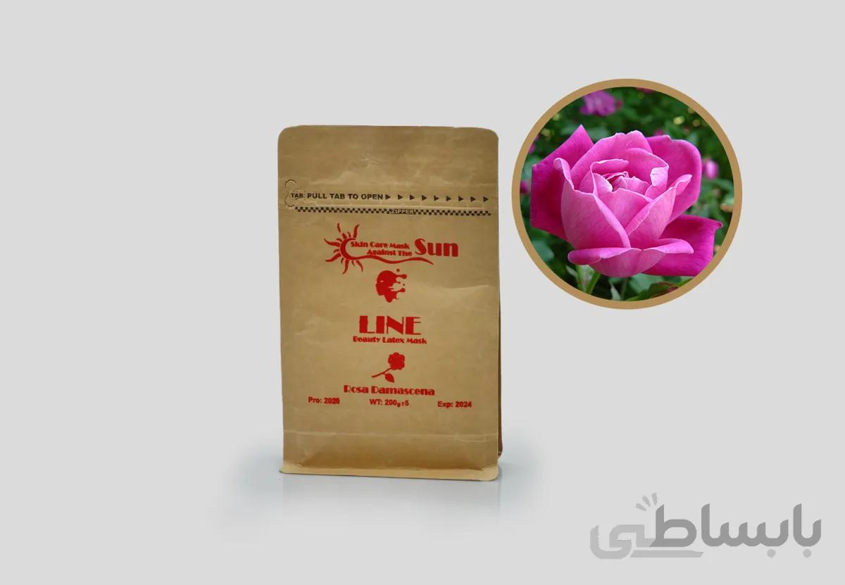 ماسک پودری آدامسی و لاتکسی 2 کاره عصاره گل رز برند سان Sun ساخت کره