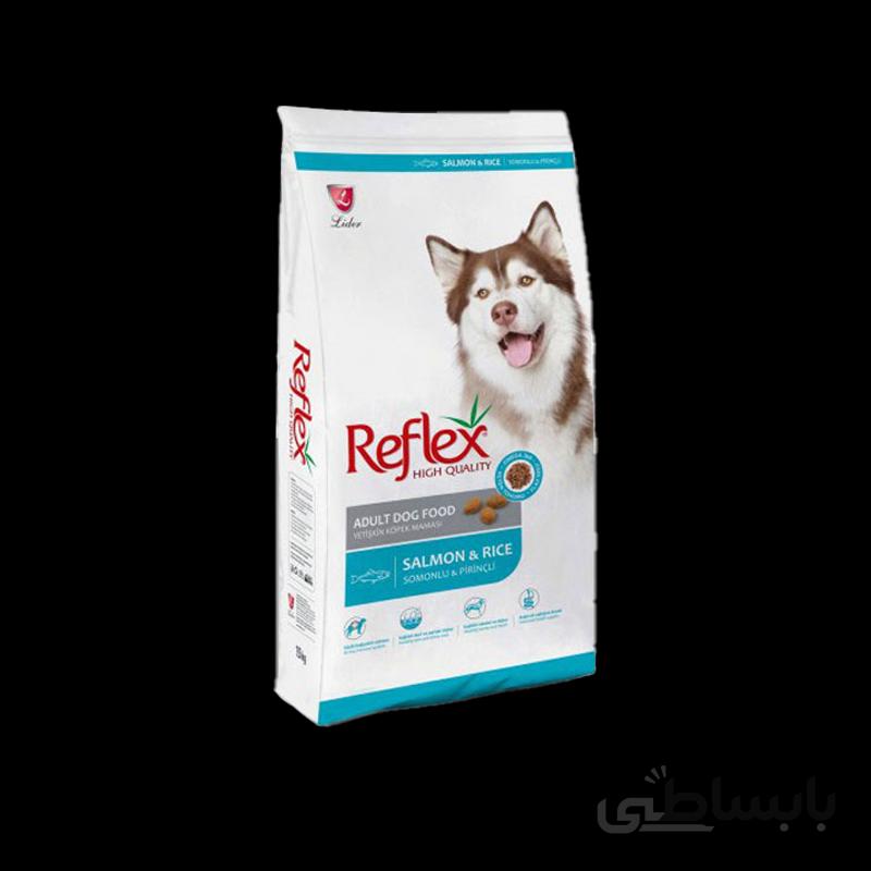 غذای خشک سگ بالغ رفلکس با طعم ماهی و برنج Reflex adult dog food with salmon & rice وزن ۳ کیلوگرم