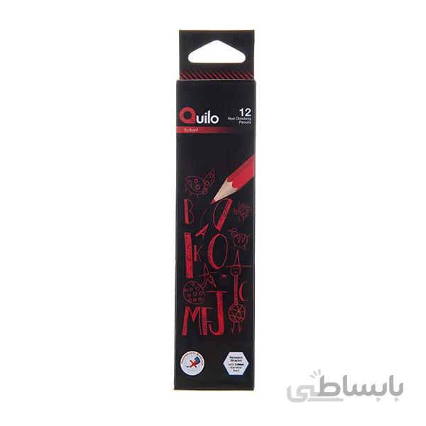 مداد کوييلو قرمز 12 عددي کد 634002 ا Quilo Red Pencil Pack of 12 634002