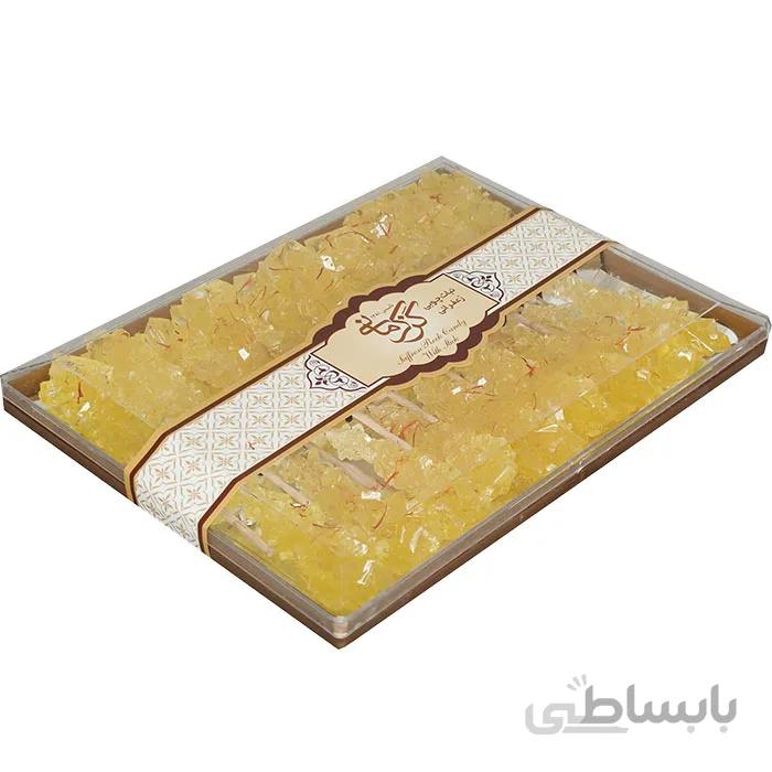 نبات چوبی زعفرانی کرمانی 400 گرمی جعبه کریستال کد N-12