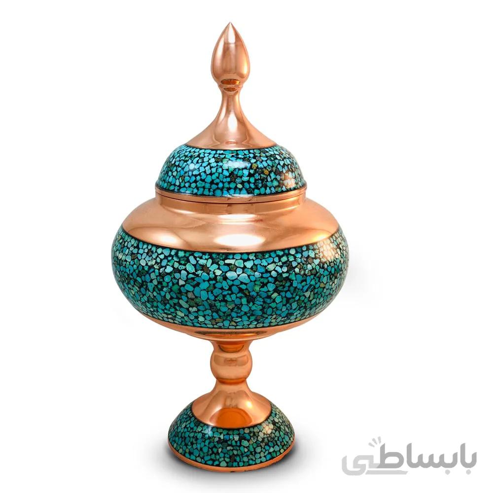 شکلات خوری فیروزه کوب پایه دار 27 سانتی