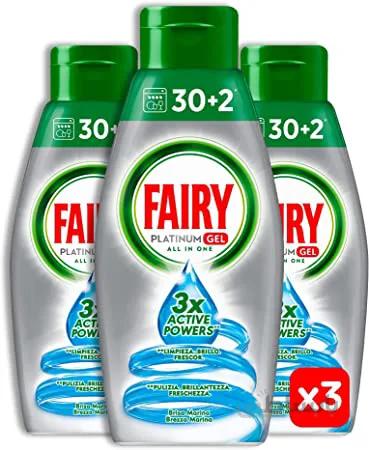 ژل ماشین ظرفشویی fairy با رایحه نسیم دریا حجم 650 میل ا Dishwashing fairy platinum gel all in one 650ml