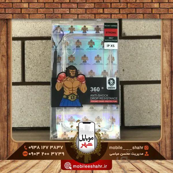 قاب ضد ضربه ژله ای شفاف 360 درجه Green Rocky Iphone XS