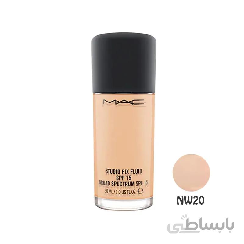 کرم پودر فلوئید استودیو فیکس مک MAC Studio Fix Fluid Cream Foundation SPF15 NW20 (773602103607)