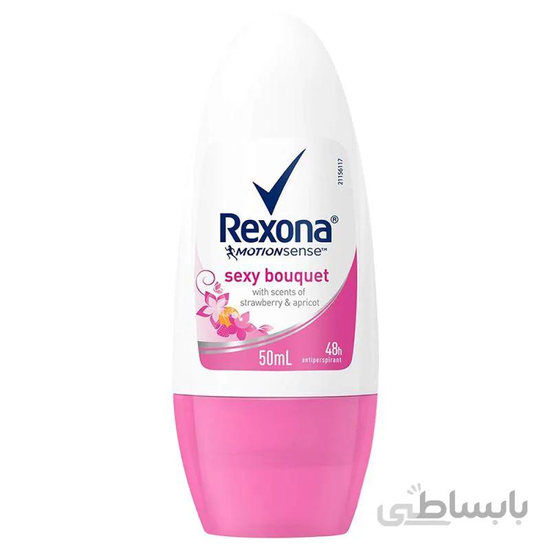 رول ضد تعریق زنانه رکسونا مدل Bouquet حجم 50 میل ا Rexona Bouquet Roll-On Deodorant For Women 50ml