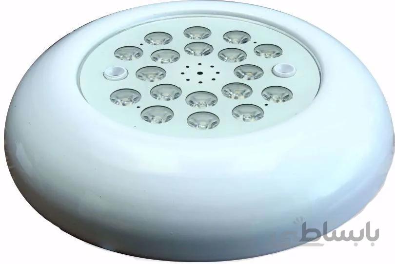 چراغ روکار استخری فلت 18 وات رنگ نور مولتی کالر RGB