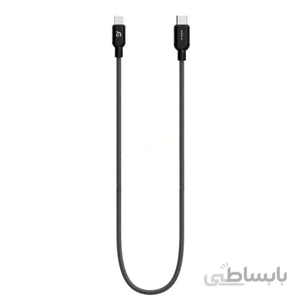 کابل لایتنینگ به USB-C مشکی مدل PeAk II C300B آدام المنتس