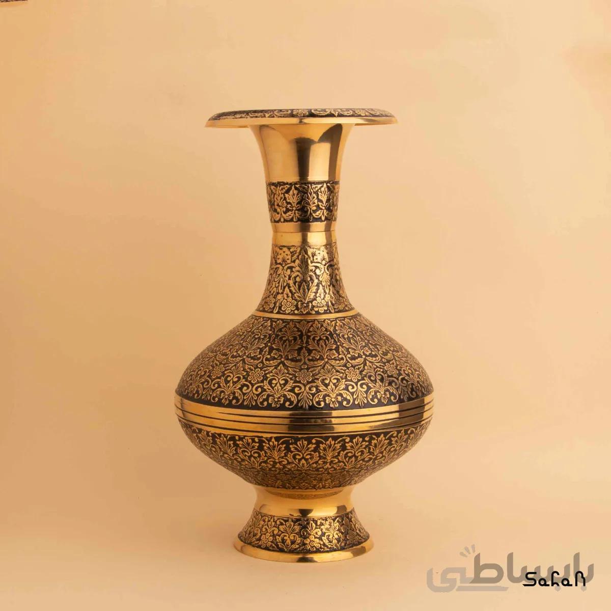 گلدان برنجی میناکاری طرح تاج مدل ماتکی