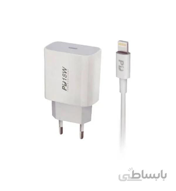 شارژر تایپ سی ترانیو مدل Tranyoo P12-I به همراه کابل لایتنینگ