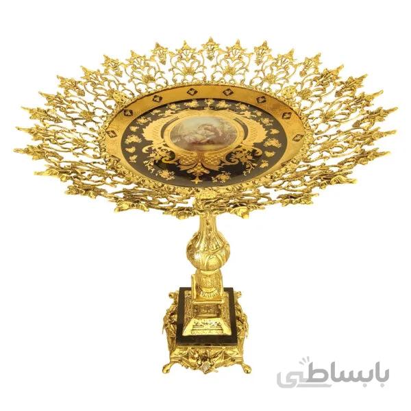 میوه خوری کنار سالنی برنزی طرح پایه سنگی کد ۵۰۲
