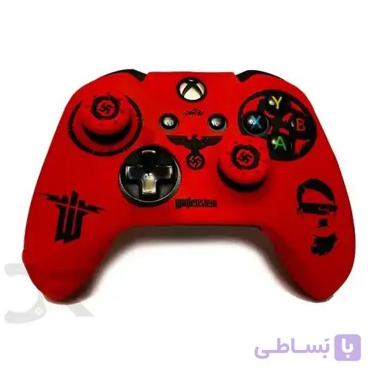 روکش دسته ایکس باکس وان به همراه 2عدد محافظ آنالوگ - Silicon Cover wireless Controller Xboxone Wolfenstein