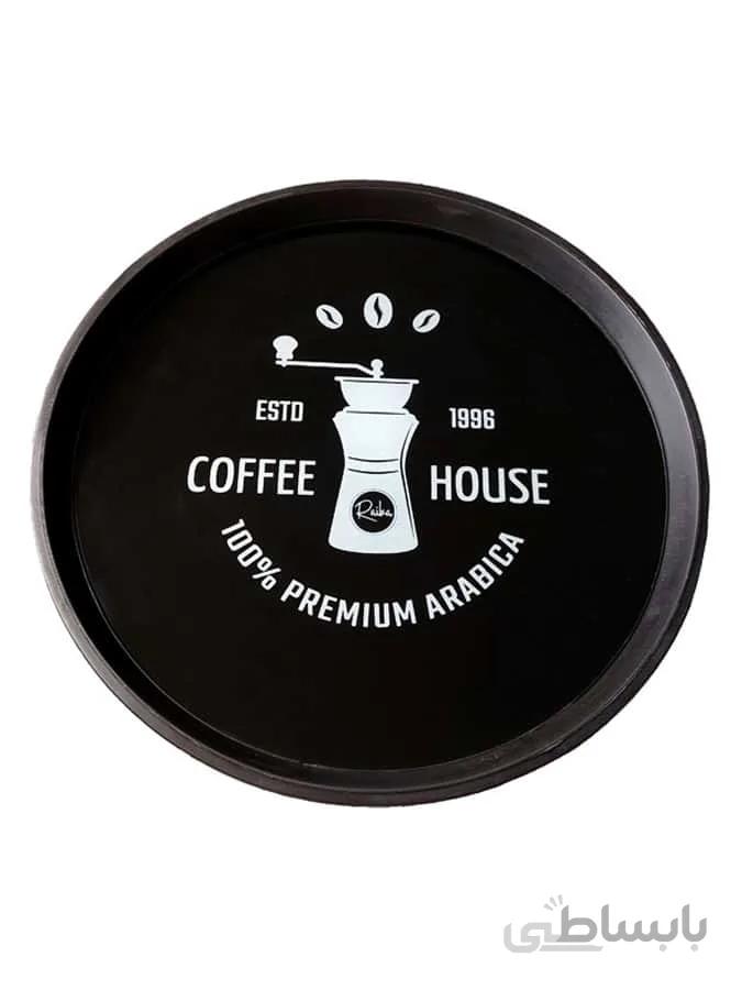 سینی گرد کف شیشه ای رایکا طرح PREMIUM