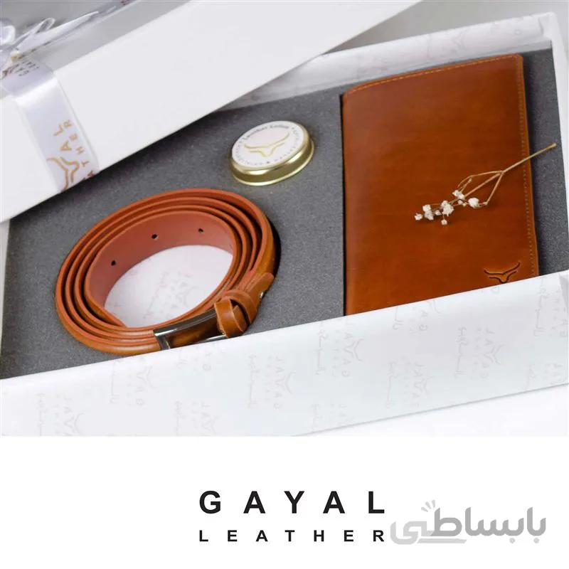 ست زنانه گَیال چرم S20 عسلی