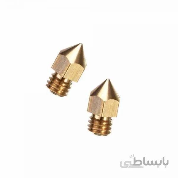 نازل (0.5MM)برنجی اکسترودرهای Mk8 فیلامنت 1.75MM (شش پر بزرگ) / 0.5MM Mk8 Nozzle Brass Extruder of 1.75MM