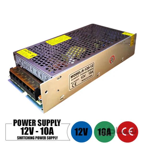 منبع تغذیه سوئیچینگ 12 ولت 10 آمپر ا Switching power supply 12 volts 10 amps