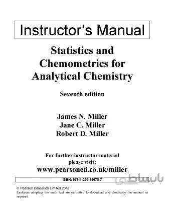 دانلود کتاب [Instructors Manual] Statistics and Chemometrics for Analytical Chemistry (7th Edition) - Pdf