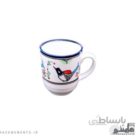 لیوان چینی طرح مرغی رنگی مجموعه 2 عددی