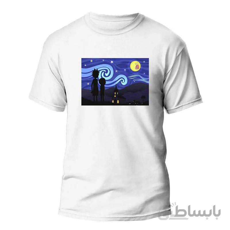 تیشرت طرح rick and morty starry sky