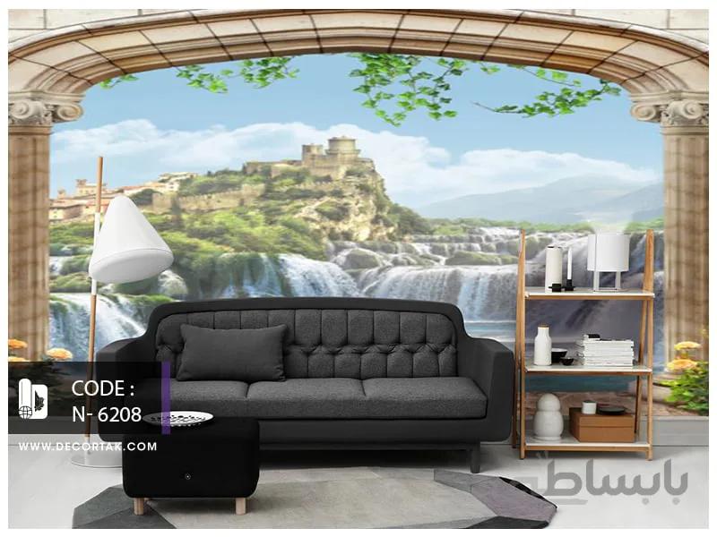 پوستر دیواری طبیعت طرح آبشار کد N-6208