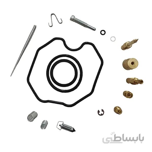 لوازم کاربراتور موتور سیکلت هوندا کد KH125 مجموعه 17 عددی