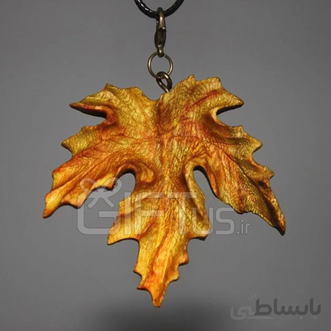 گردنبند چوبی برگ چنار