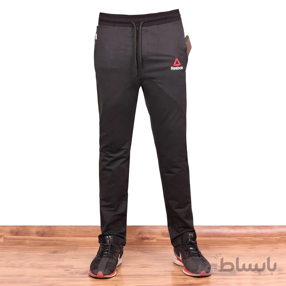 شلوار نخی راسته مردانه طرح ریبوک