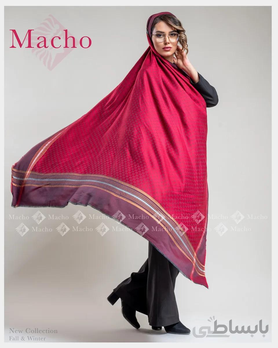 روسری نخ پنبه پاییزه و زمستانی طرح Gucci ماچو 2667