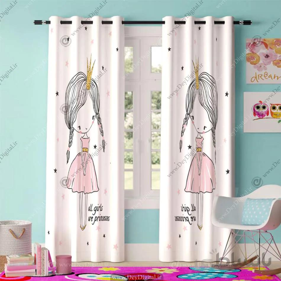 پرده چاپی اتاق دخترانه PK-2804