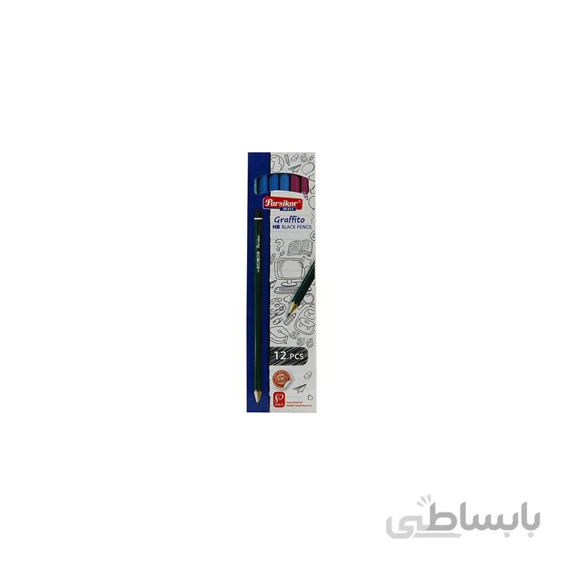 مداد مشکی پارسیکار طرح شش ضلعی مدل JM415