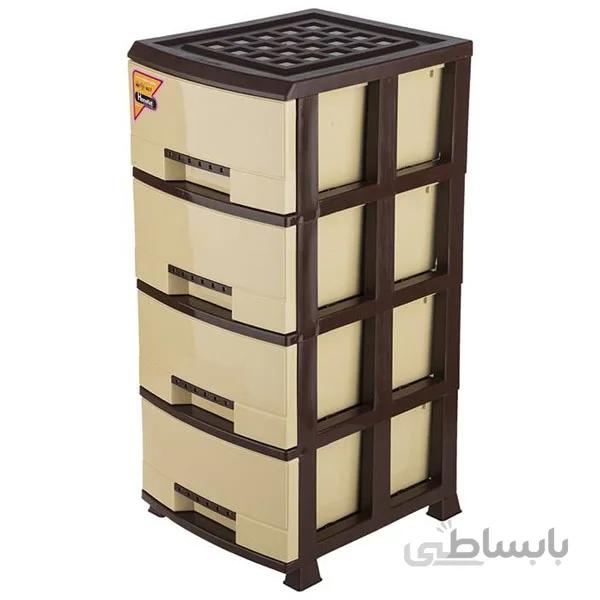 دراور لارج بزرگ bl صادراتی ساده 4 طبقه هوم کت کرمی