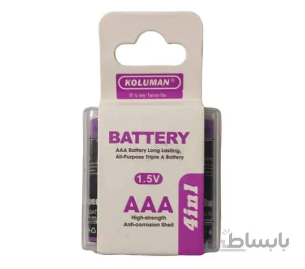 باتری نیم قلمی کلومن مدل Super Alkaline بسته 4 عددی ا Koluman Super Alkaline AAA Battery - Pack of 4