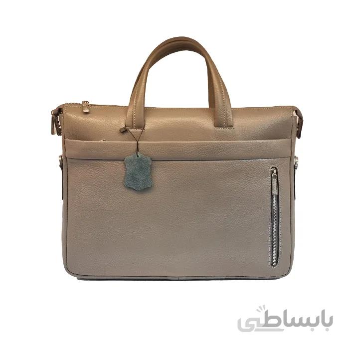 کیف اداری چرم فلوتر طبیعی زنانه کد FF01