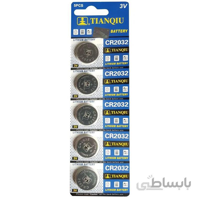 باتری سکه ای تیانکیو مدل CR2032 بسته 5 عددی