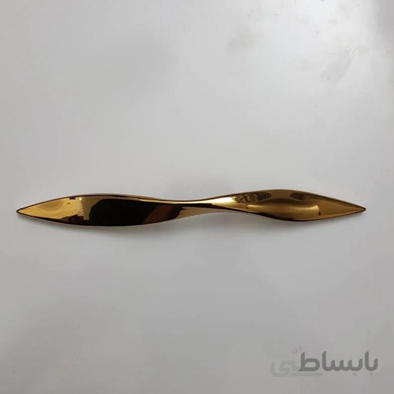 دسته سینی طلایی رزین