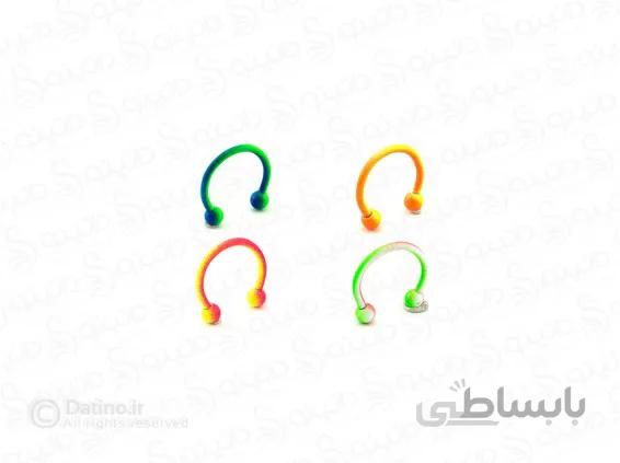 پیرسینگ بینی و گوش رنگی ساده zarrin-p-40