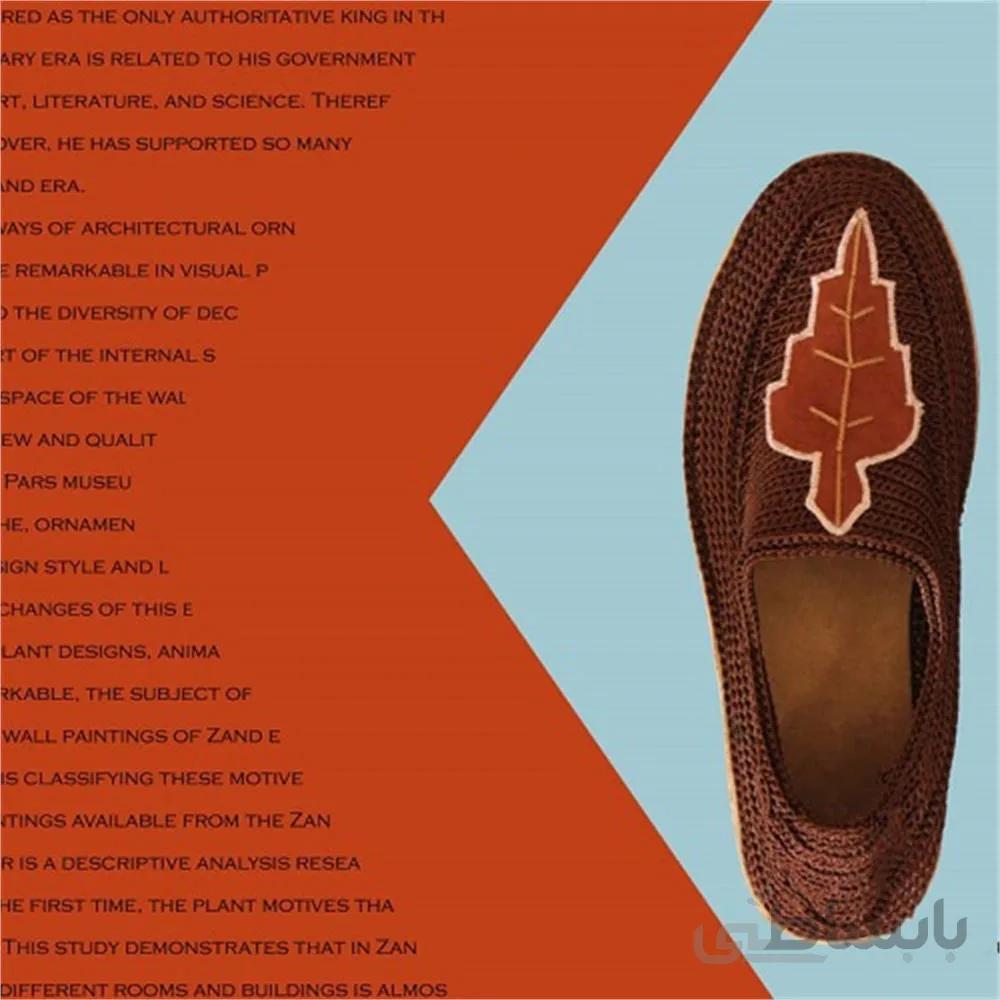 گیوه دست دوزی تلفیقی گلدوزی و نقاشی مردانه کد 8 ا handmade sneaker combine of embroidery and paint code 8