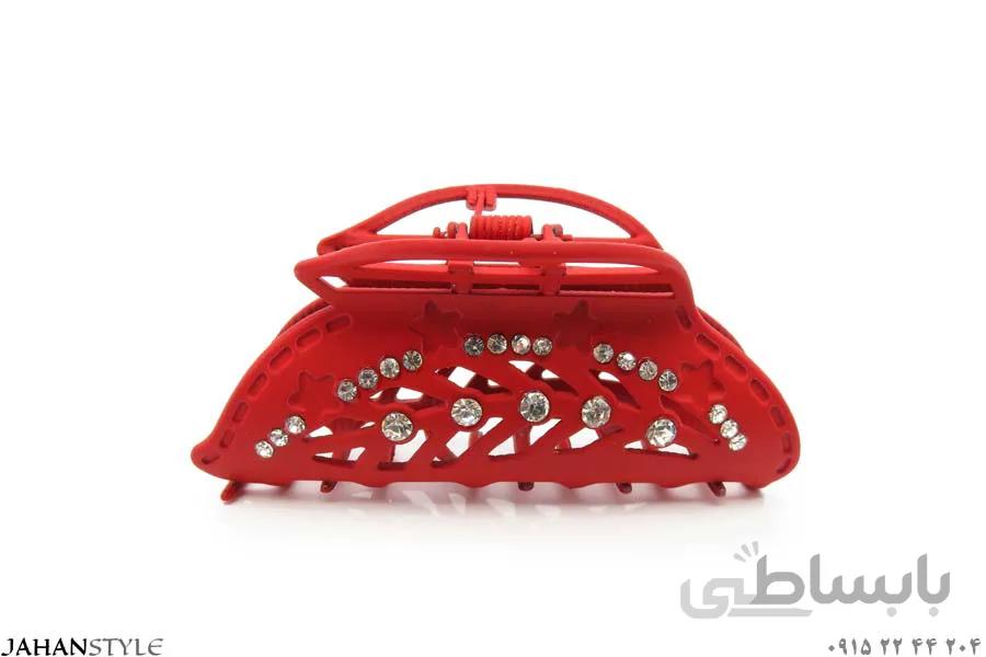 کلیپس فانتزی فلزی قرمز