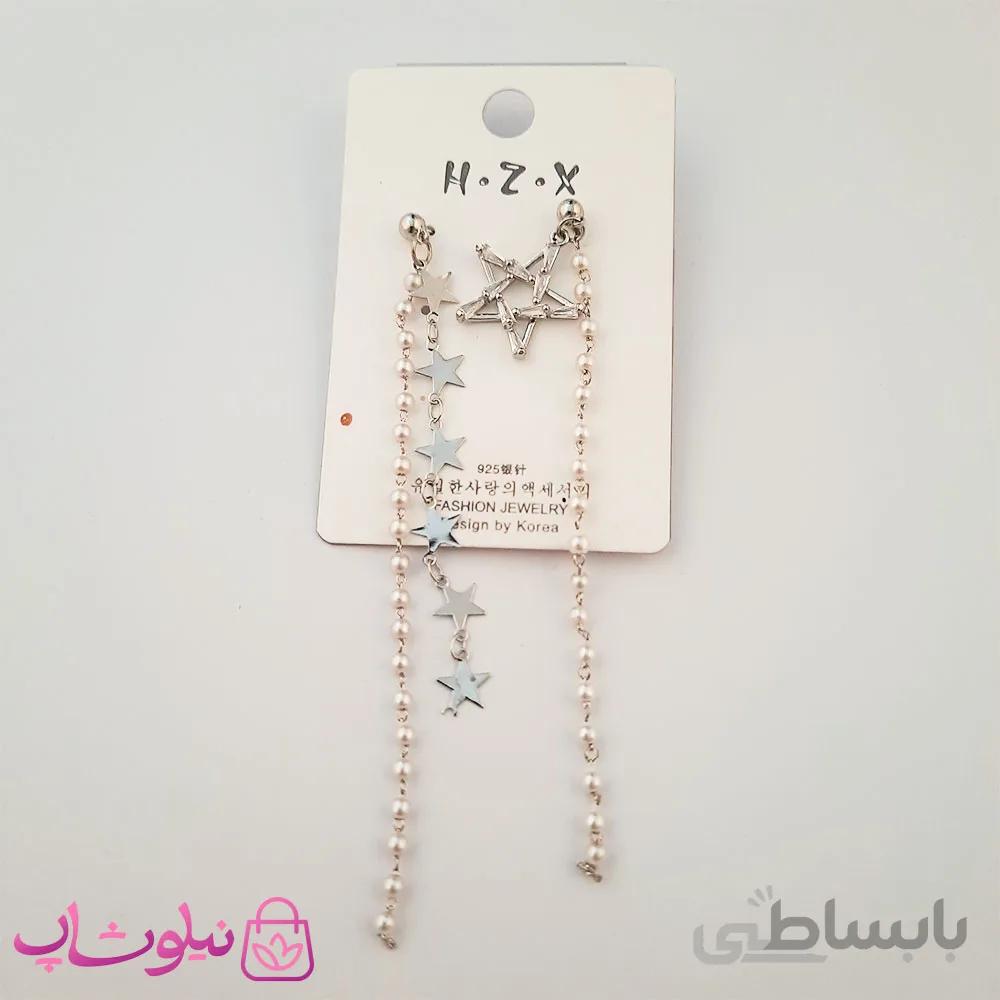 گوشواره زنانه فانتزی h.z.x طرح ستاره کد 775