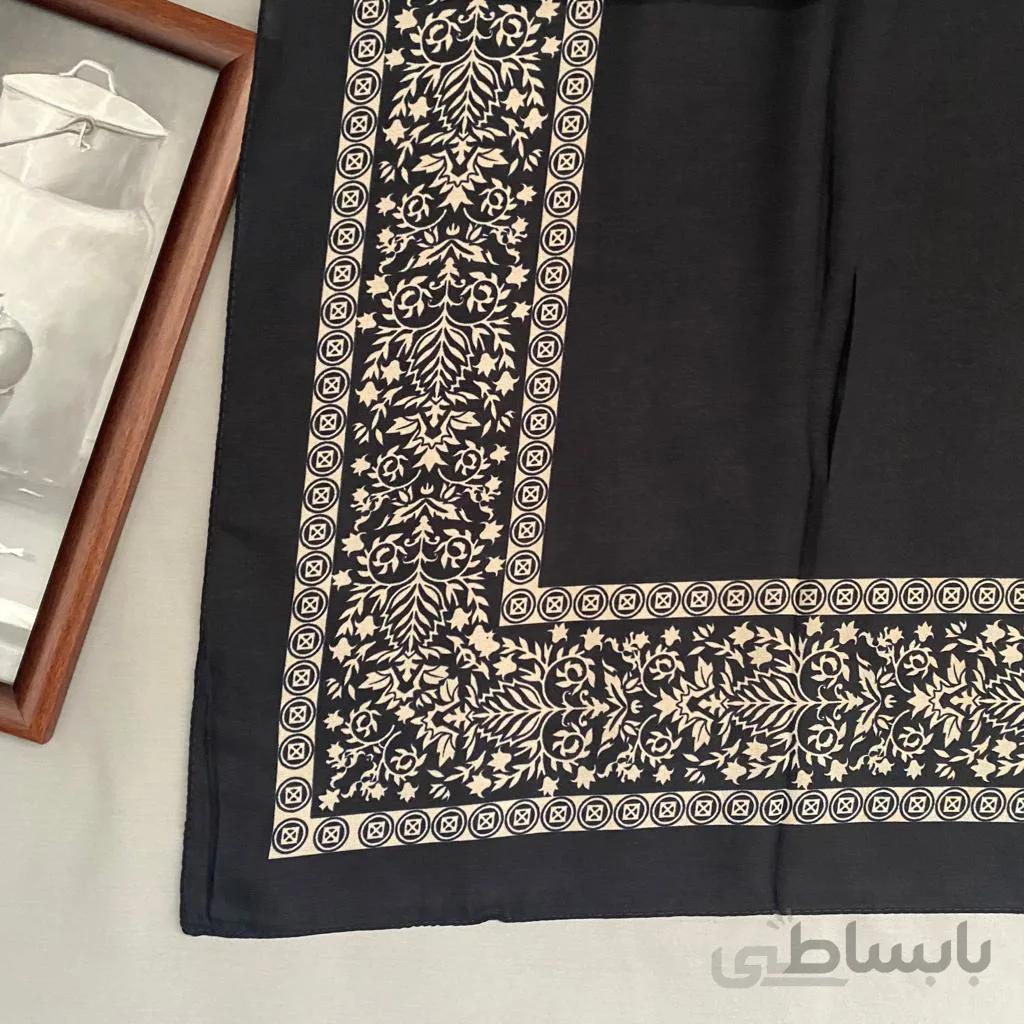 روسری نخی سورمه ای قواره 100 ا 14000106
