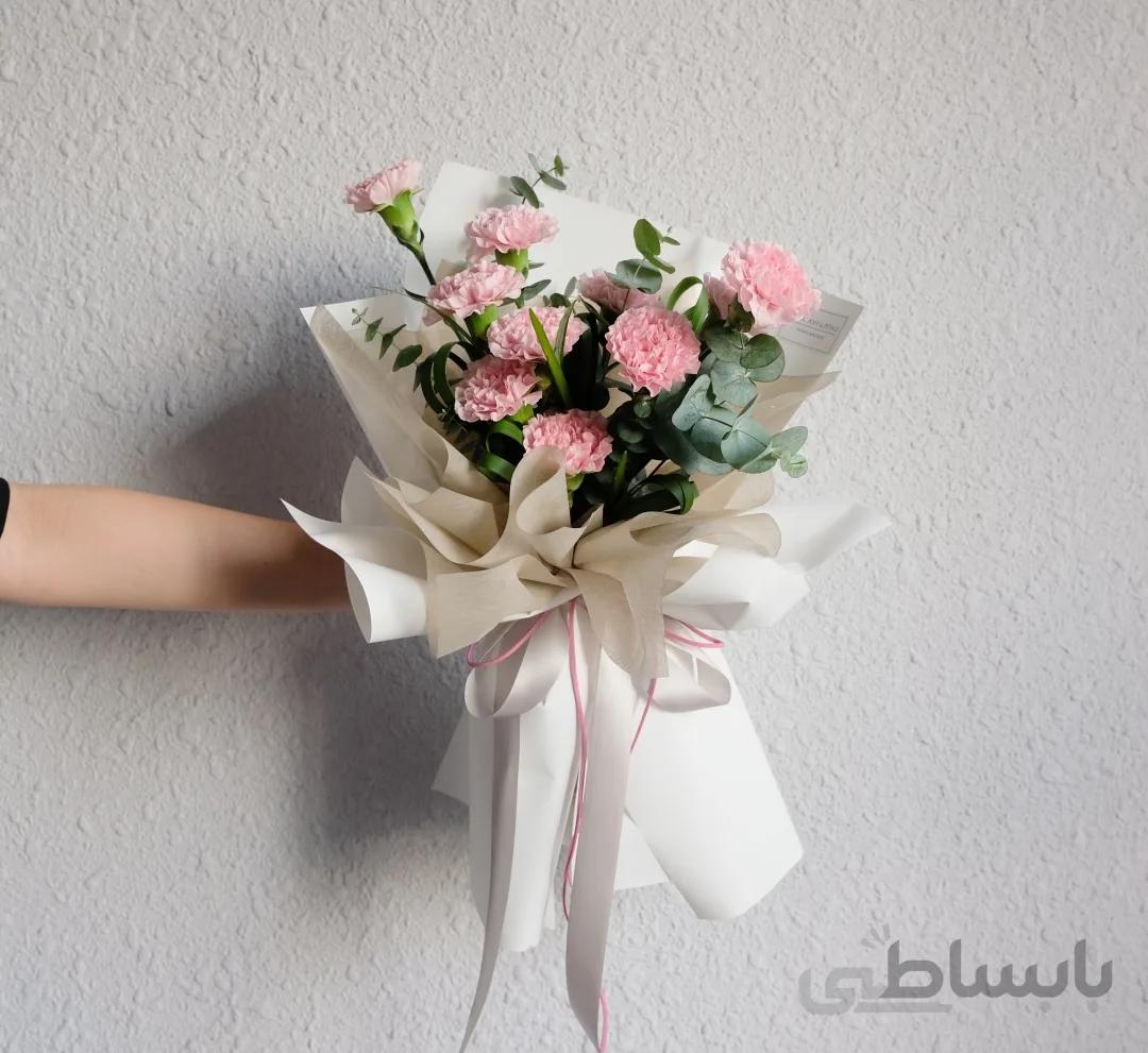 دسته گل میخک صورتی شماره ۲۰۰