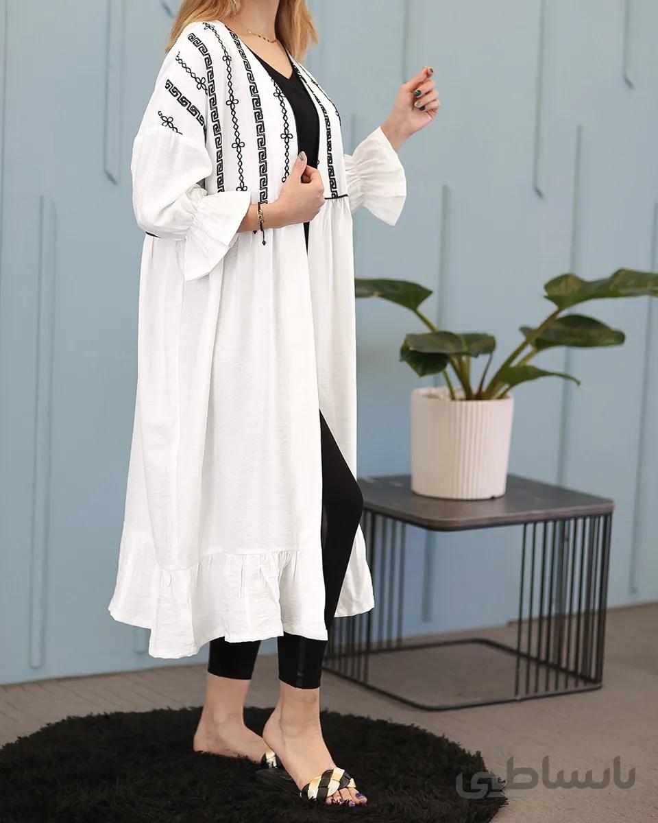 مانتو گلدوزی بابوس مجلسی بهاره