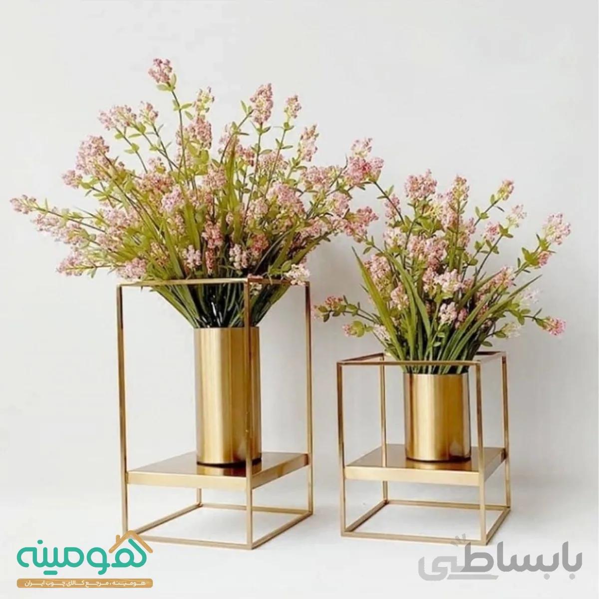 ست گلدان استیل مدل مرجان