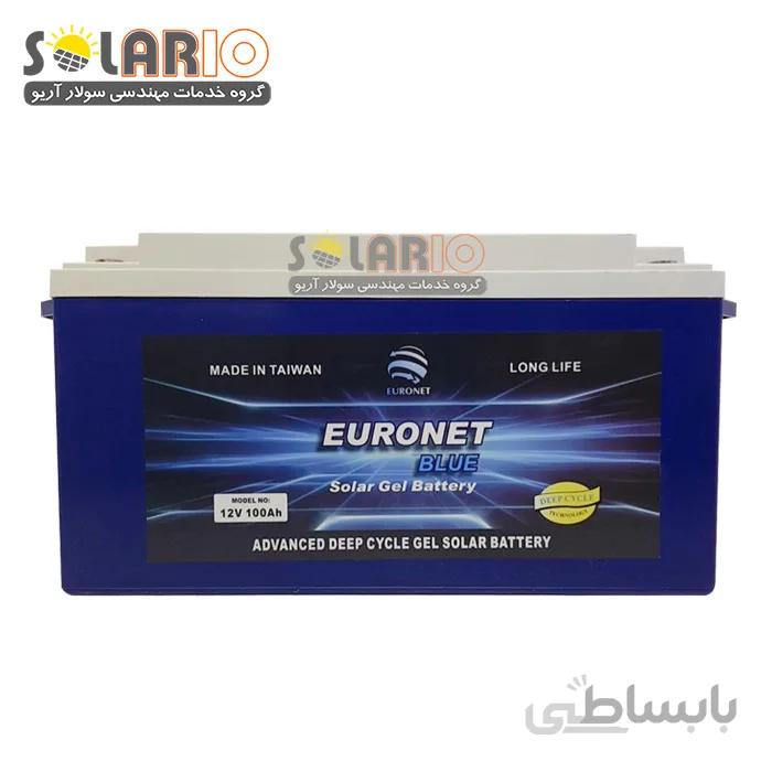 باطری خورشیدی ۱۰۰ آمپر ۱۲ ولت دیپ سایکل ژل Euronet