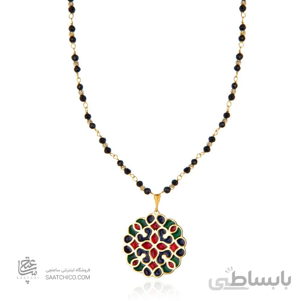 گردنبند رولباسی مینا کاری طرح اسلیمی کد XN615