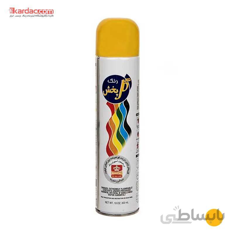 اسپری رنگ زرد سیر گل پخش حجم 300 میلی لیتری