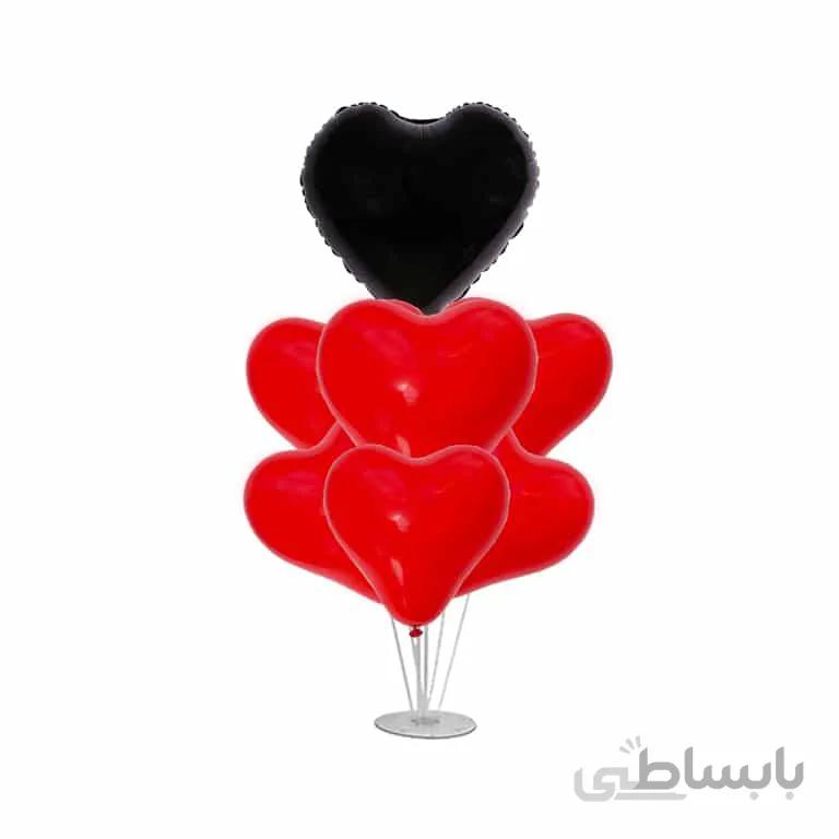 استند بادکنک 7 شاخه قلب مدل STA323