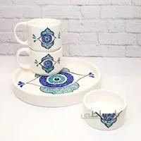 سِت چای خوری دو نفره طرح چشم نظر