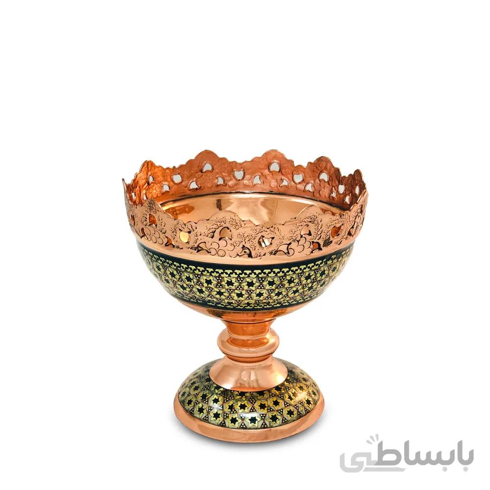 آجیل خوری مس و خاتم 11 سانتی