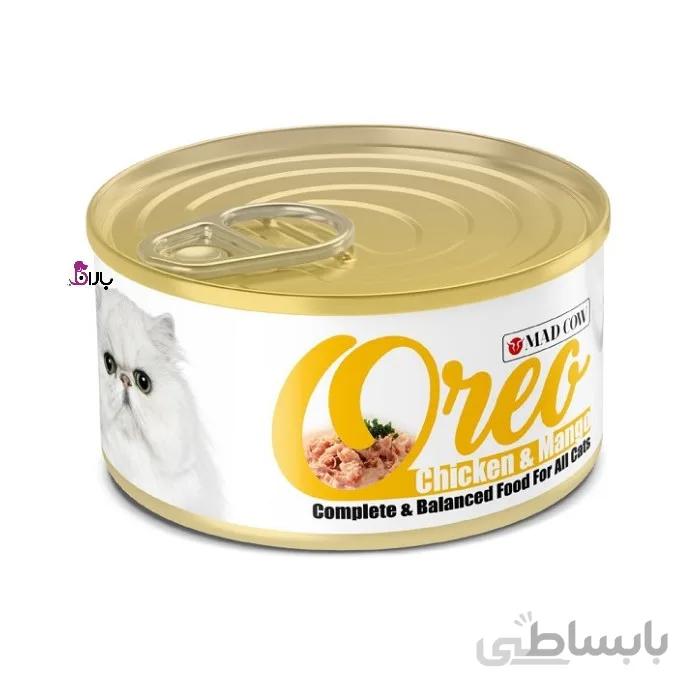 کنسرو گربه اورئو فیله مرغ و انبه (120 گرم)